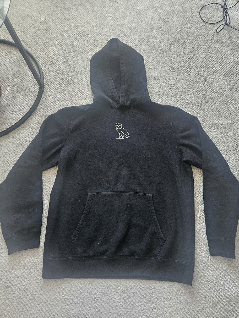 OVO October's Very Own Hoodie Black Logo front Extra Large